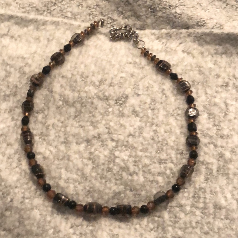 Black and metallic brown winter necklace;)